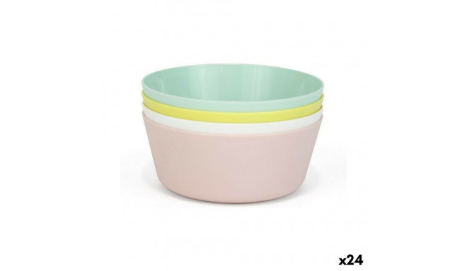 Kausside komplekt Dem Mitmevärviline 4 Tükid, osad Plastmass 12 x 12 x 5 cm (4 Tükid, osad) (24 Ühik