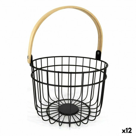 Dekoratīvais Grozs Quttin Rustic Apaļa 4 mm 28 x 26,5 x 22 cm (12 gb.)