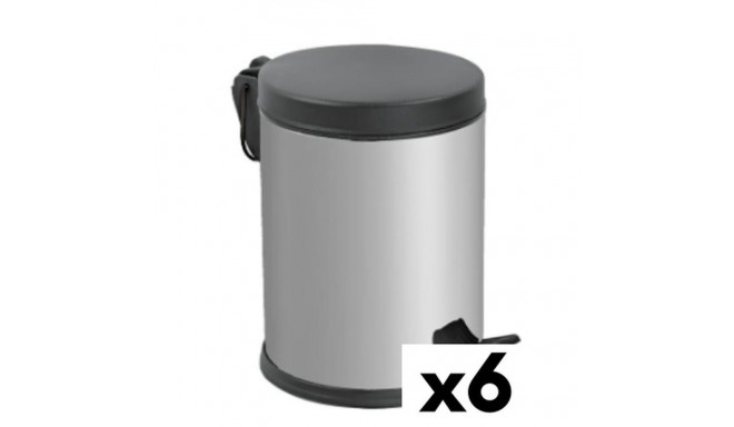 Pedal bin Confortime Silver Metal Plastic 3 L (6 Units)