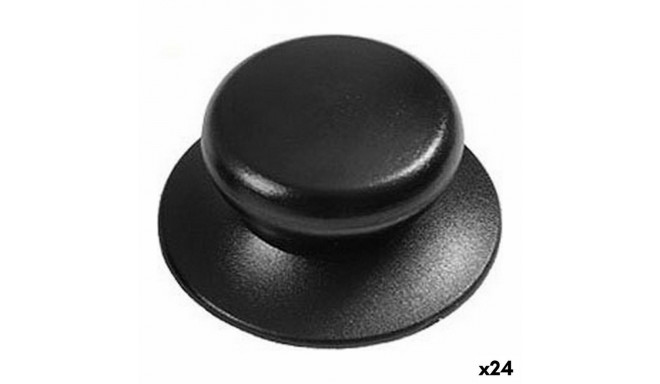 Doorknob 2 Units Black 6 cm (2 Pieces)