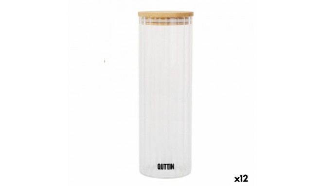 Transparent Glass Jar Quttin    9 x 27 cm 1,4 L (12 Units)