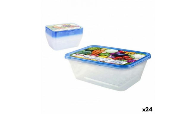 Set of lunch boxes Privilege 49787 Rectangular 750 ml 18 x 12 x 6 cm (24 Units) (9 pcs)