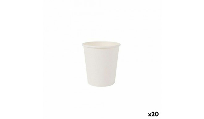 Set of glasses Algon Cardboard White 50 Pieces 120 ml (20 Units)