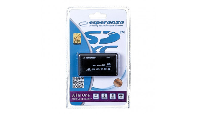 External Card Reader Esperanza EA119 Black