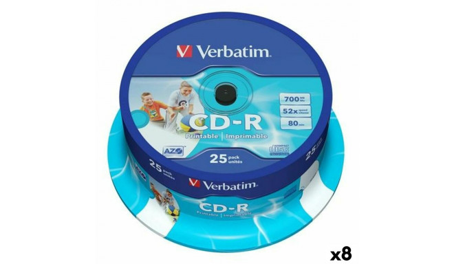 CD-R Verbatim 25 Tükid, osad 700 MB 50 MB/s (8 Ühikut)