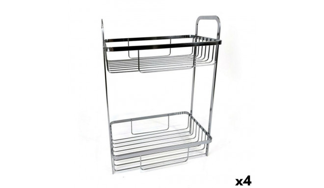 Bathroom Shelves Confortime Chromed Silver 29 x 18 x 39 cm (4 Units)