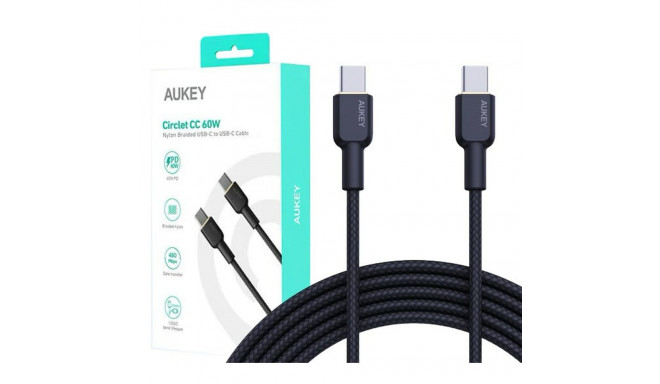 USB-C-kaabel Aukey CB-NCC2 Must 1,8 m