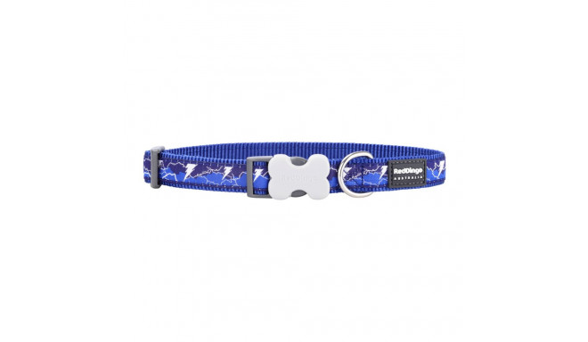 Dog collar Red Dingo STYLE LIGHTNING Navy Blue 41-63 cm