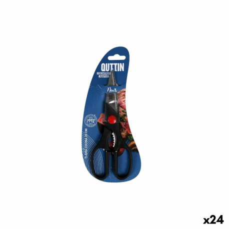 Kitchen Scissors Quttin Noir 20 cm 21 x 8 x 1 cm (24 Units)