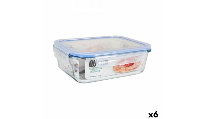 hermeetiline lõunasöögi karp Quttin Ristkülikukujuline 1,5 L 23 x 17,5 x 7,6 cm (6 Ühikut)