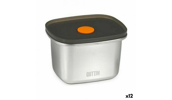 hermeetiline lõunasöögi karp Quttin Roostevaba teras Ristkülikukujuline 450 ml 11,6 x 9,4 x 7 cm (12