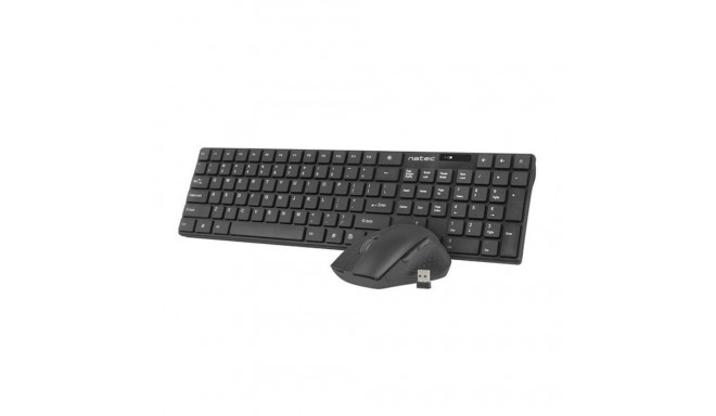 Klaviatuur ja Hiir Natec Stingray Must QWERTY Qwerty US
