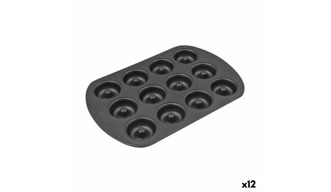 Ahjuvorm Quttin Must Süsinikteras Sõõrikud 26,5 x 18 x 2 cm (12 Ühikut)