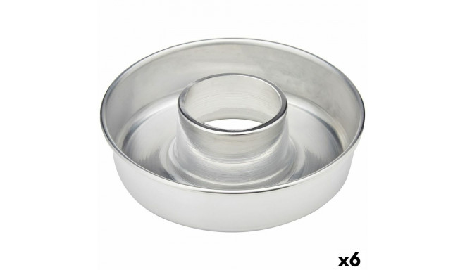 Baking Mould VR Aluminium Silver Ø 25 cm (6 Units)