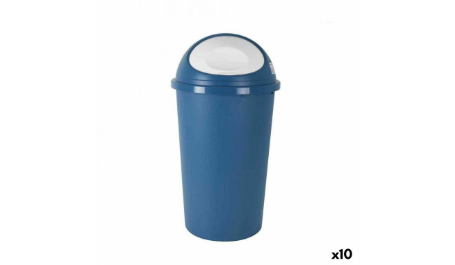 Rubbish Bin Tontarelli Big hoop Blue White 50 L (10 Units)