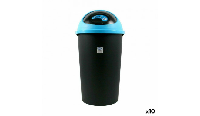 Rubbish Bin Tontarelli Big hoop Blue Black 50 L 39 x 39 x 72 cm (10 Units)