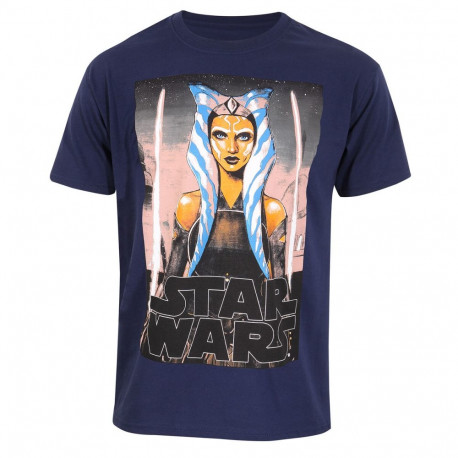 Lühikeste varrukatega T-särk Star Wars White Blades Sinine Unisex - XXL