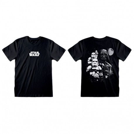 Lühikeste varrukatega T-särk Star Wars Collage Must Unisex - S