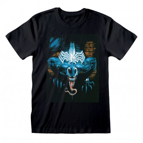 Short Sleeve T-Shirt Marvel Wall Lurker Black Unisex - M
