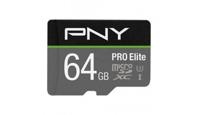 MicroSD Mälikaart koos Adapteriga PNY P-SDU64GV31100PRO-GE Pro Elite C10 64 GB
