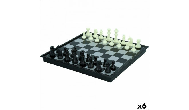 Chess and Checkers Board Colorbaby Plastic (6 Units)