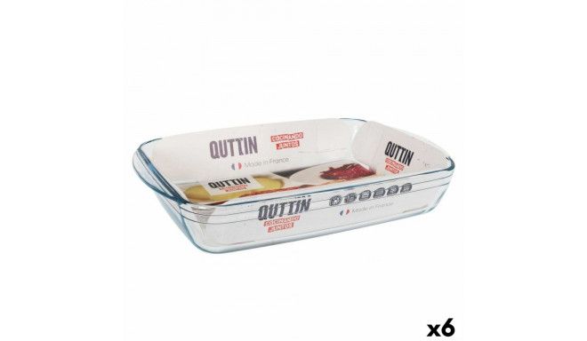 Ahjuvorm Quttin   Läbipaistev Klaas Ristkülikukujuline 5 L 40,2 x 26,4 x 7 cm (6 Ühikut)