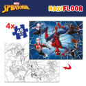 Laste pusle Spider-Man Kahesuunaline 4-funktsiooniline 48 Tükid, osad 35 x 1,5 x 25 cm (6 Ühikut)