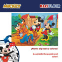 Laste pusle Mickey Mouse Kahesuunaline 108 Tükid, osad 70 x 1,5 x 50 cm (6 Ühikut)