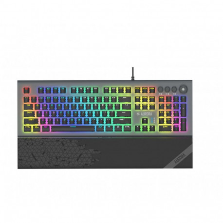 Klaviatuur Ibox AURORA K-5 Must Grafiithall QWERTY Qwerty US