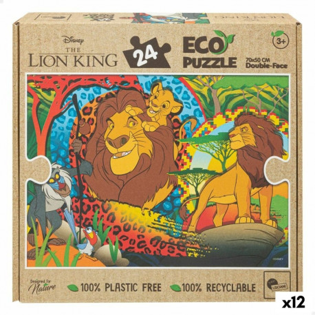 Laste pusle The Lion King Kahesuunaline 24 Tükid, osad 70 x 1,5 x 50 cm (12 Ühikut)