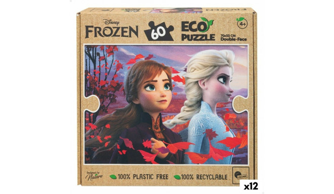 Puzle Bērniem Frozen Abpusējs 60 Daudzums 70 x 1,5 x 50 cm (12 gb.)