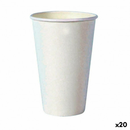 Klaaside komplekt Algon Ühekordne Papp Valge 35 Tükid, osad 350 ml (20 Ühikut)
