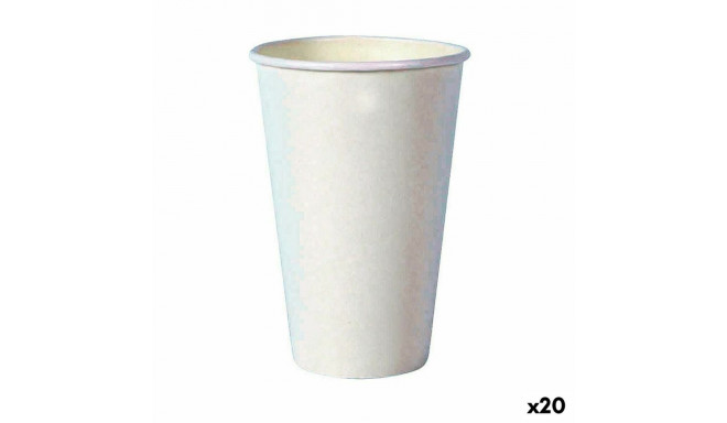 Klaaside komplekt Algon Ühekordne Papp Valge 35 Tükid, osad 350 ml (20 Ühikut)