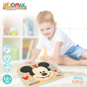Puidust Laste Pusle Disney Mickey Mouse + 12 kuud 6 Tükid, osad (12 Ühikut)
