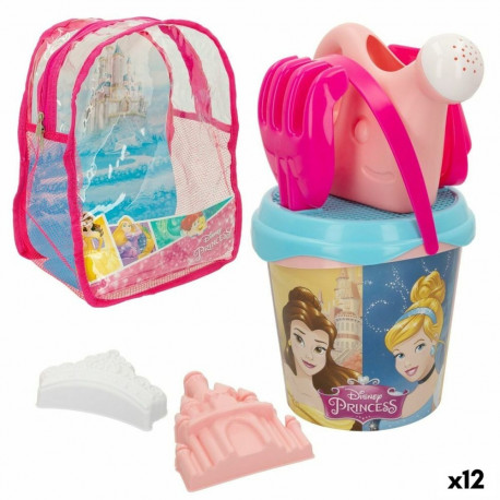 Rannalelude komplekt Disney Princess polüpropüleen 18 x 16 x 18 cm Ø 18 cm (12 Ühikut)