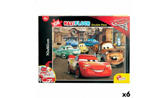 Child's Puzzle Cars Double-sided 108 Pieces 70 x 1,5 x 50 cm (6 Units)
