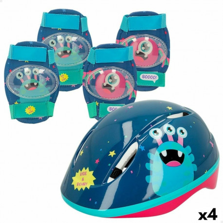 Kiivri ja põlvekaitsete komplekt Colorbaby Koletis (4 Ühikut)