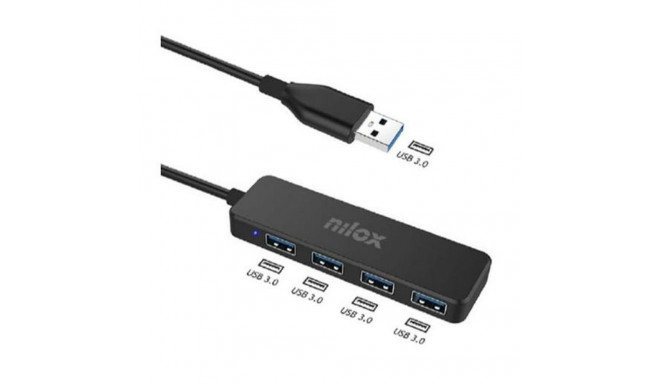 USB-хаб на 4 порта Nilox NXHUB402 Чёрный