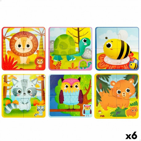 Laste pusle Lisciani Puuteplaat 24 Tükid, osad 16 x 0,1 x 16 cm (6 Ühikut)