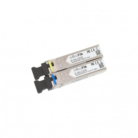 MikroTik SFP-moodul S-3553LC20D 1.25G 1xLC (SM) 1310nm/1550nm 20km, paar