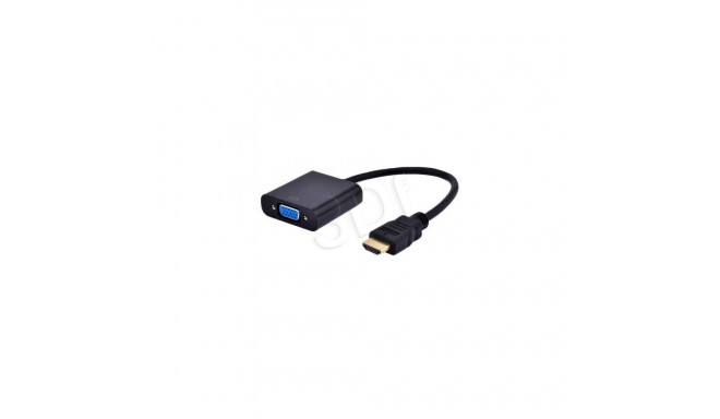 Gembird adapter HDMI-A(M) -VGA (F)  on cable  black