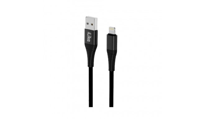 iLike CCI01 Izturīgs TPE USB uz Lightning iPhone & iPad Ātrs 3.1A Uzlādes Kabelis 1m Melns