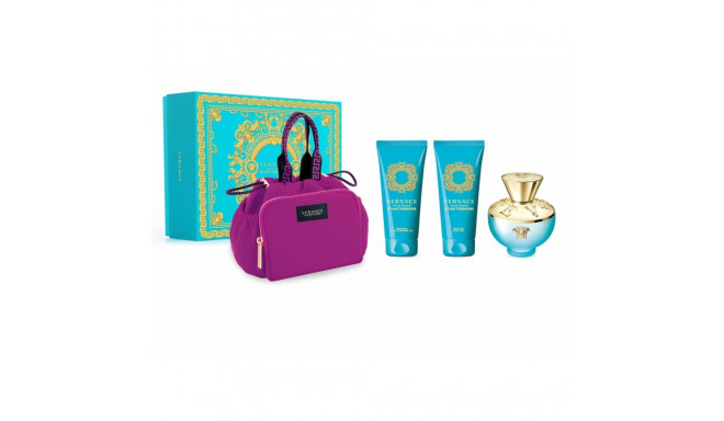 Women's Perfume Set Versace EDT Dylan Turquoise 4 Pieces