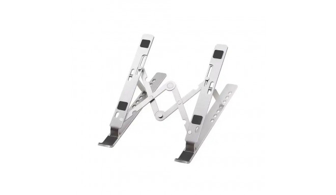 iLike STM1 Metal Foldable Notebook (10-17.3'') & Tablet PC Stand with Adjustable Perfect Angle Silve