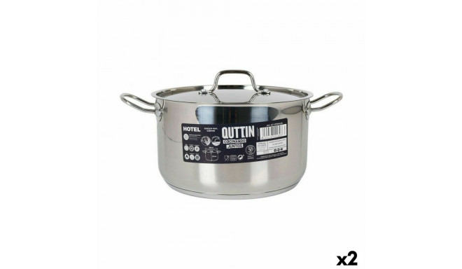 Casserole with Lid Quttin Hotel Steel ø 26 x 15 cm (2 Units)