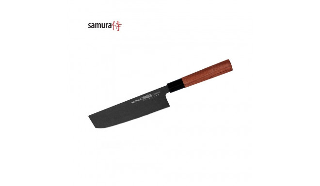 Samura Okinawa Stonewash Kitchen Nakiri knife 172mm from AUS 8 Japanese steel 58 HRC