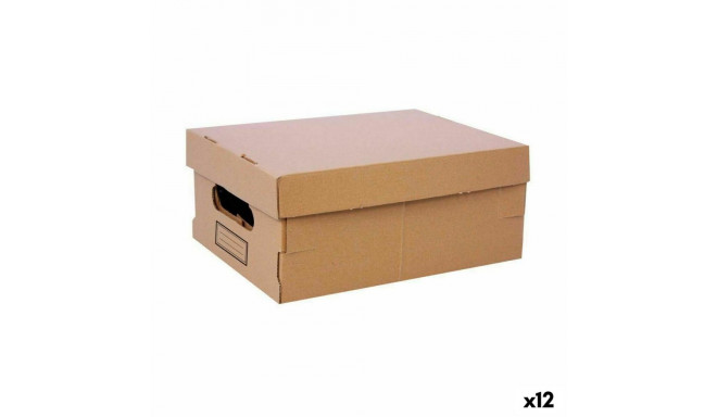 kaanega säilituskarp Confortime Papp 30 x 22,5 x 12,5 cm (12 Ühikut)
