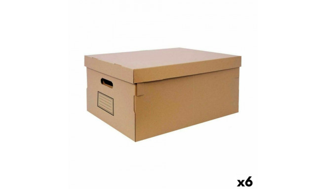 Storage Box with Lid Confortime Cardboard 45 x 35 x 20 cm (6 Units)