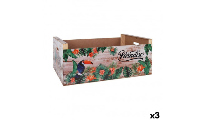 Table Mat Confortime Paradise Wood Tropical 58 x 39 x 21 cm (3 Units)