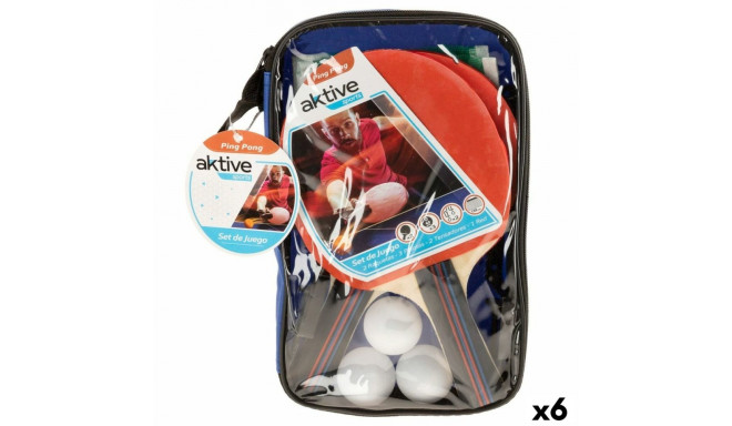 Ping Pong Set Aktive 15 x 25,5 x 1 cm (6 Units)